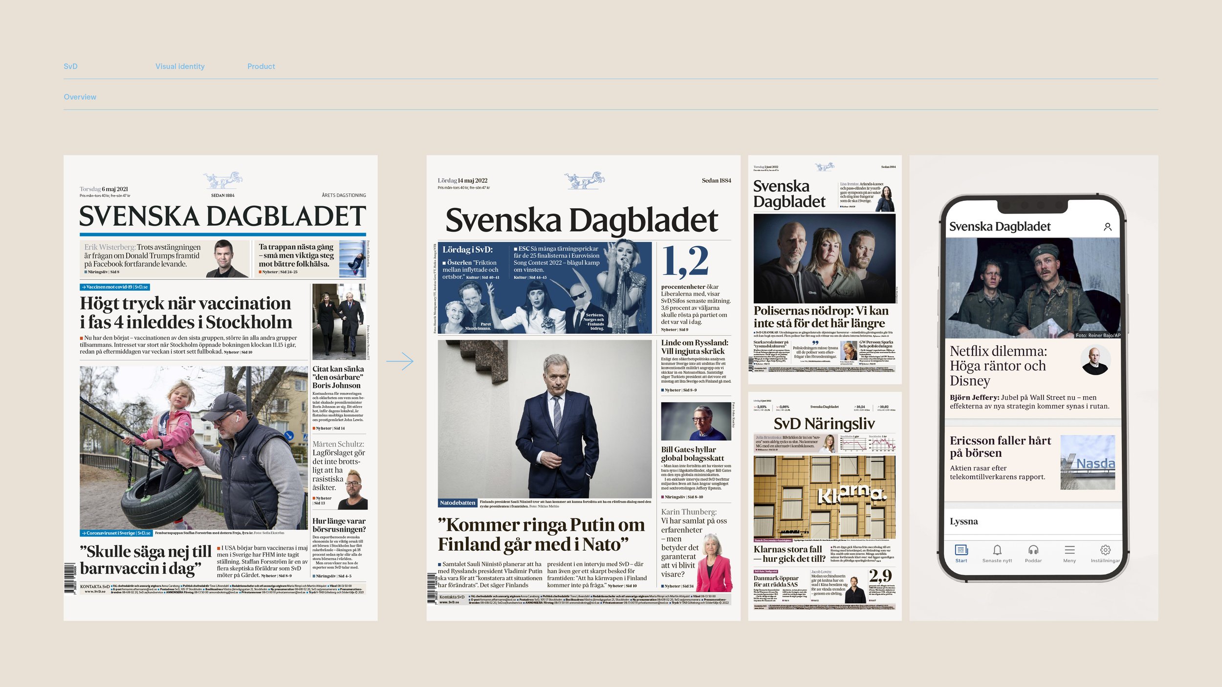 Svenska Dagbladet identity transformation